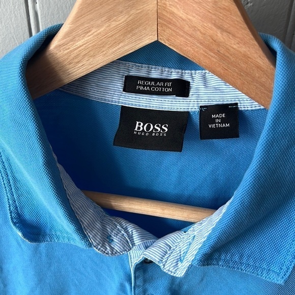 HUGO BOSS PREMIUM PIMA COTTON MENS POLO - SMALL - Picture 3 of 7